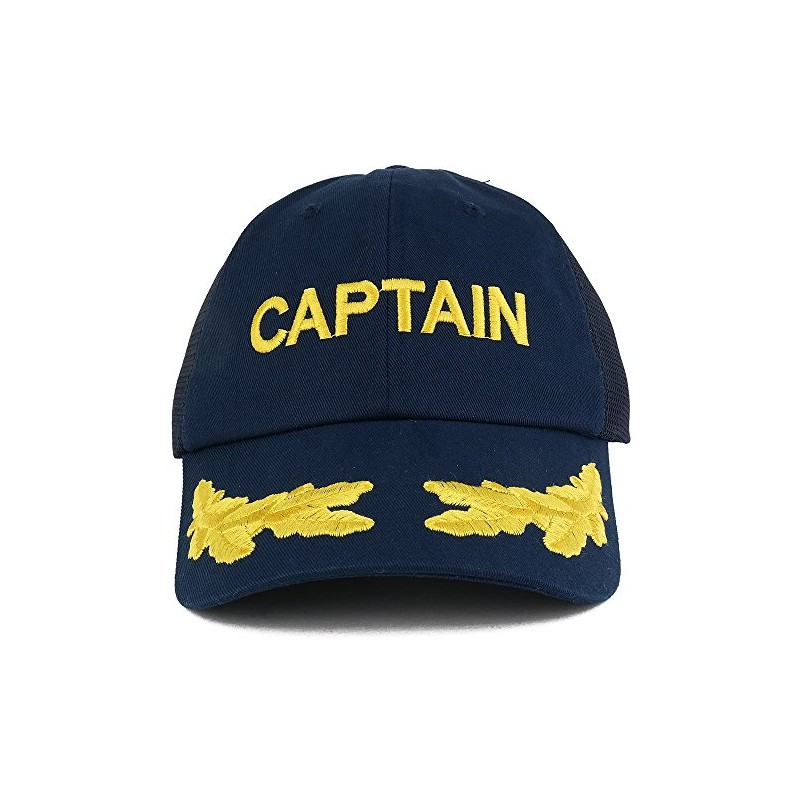 Capitán y hojas de roble bordado algodón suave de malla