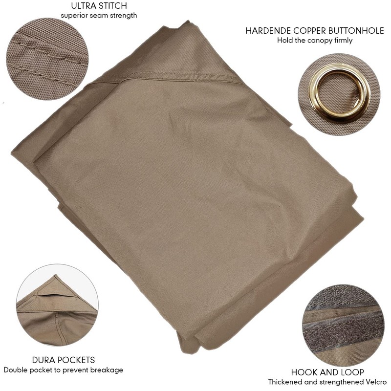 Ontheway Winds Replacement Canopy for Target Madaga Gazebo (Dark Khaki)