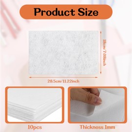 10 Pcs White Felt Sheets for Crafts 11.22 X 7.08 Inches White Felt Fabric Soft Felt Sheets for Crafts Non-Woven Felt Fabric Thick White Fabric for DIY Patchwork Sewing Craft Decorative Projects