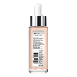 Base de Maquillaje Líquida True Match Sérum con Ácido Hialurónico 1% – L’Oréal Paris | Hidratación + Cobertura Natural