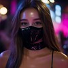 GREEFEI Black Latex Half Face Mask Handmade,Rubber Half Face Mask