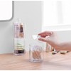 UPSTORE 2 Pieces Clear Acrylic Cotton Swab Holder with Plastic