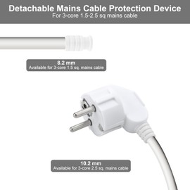 Schuko Plug Angle, Pack of 4 Schuko Angle Plug, 230 V Flat, Schuko Plug Angle Power Plug with Strain Relief, Protective Contact Plug, 230 V Plug, Outdoor, Waterproof IP44, 8-10 mm, 250 V (16 A)