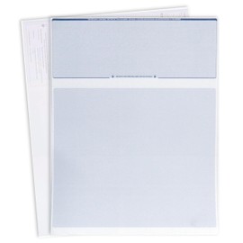 EnDoc Computer Check Paper - 100 Sheets - Business Checks on Top - Security Features & Laser Printer Compatible with Quickbooks Blank Check Stock - Blue Diamond