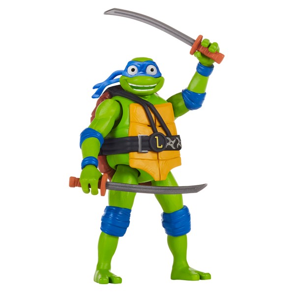 Teenage Mutant Ninja Turtles: Mutant Mayhem 5.5” Leonardo Deluxe Ninja Shouts Figure by Playmates Toys