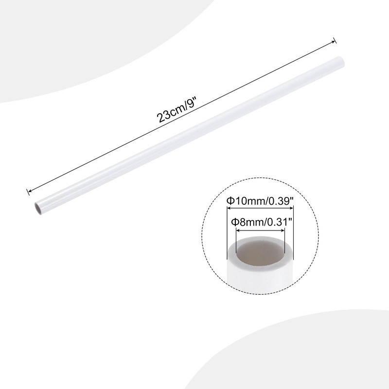 MECCANIXITY 5/16 Inch PVC Rigid Tube Round Pipe Tubing Hardware