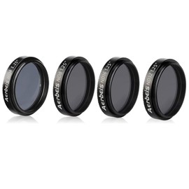 Telescope Filter, Neutral Density Filter Kits ND4 ND8 ND16 ND32, Reduces Moon Glare and Enhances Lunar Crater Details,Prevent Image Overexposure, 1.25" Eyepieces Accessory