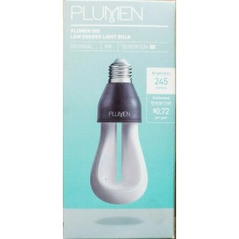 Plumen 002 Low Energy Light Bulb Original 6W Screw E26 245 lumens Case of (12)