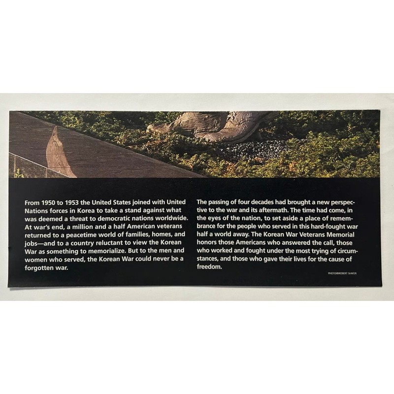 Korean War Veterans Memorial National Park Unigrid Brochure Map Washington