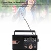 Dpofirs Retro AM FM SW Portable Radio with Bluetooth Speaker,USB