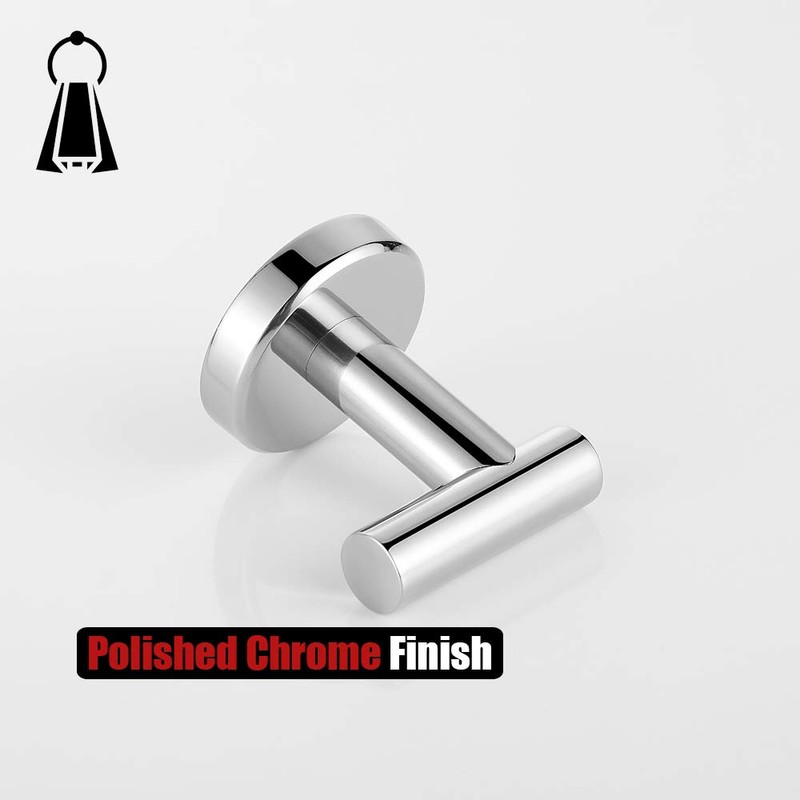 JQK Chrome Bathroom Towel Hook, 304 Stainless Steel Coat Robe