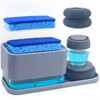 Dish Soap Dispenser with Sponge Holder for Kitchen Sink -4