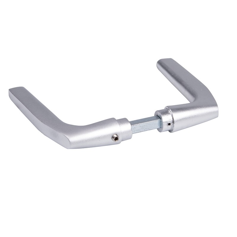 Alberts 215668 Door Handle for Mortice Locks Aluminium Anodised Silver