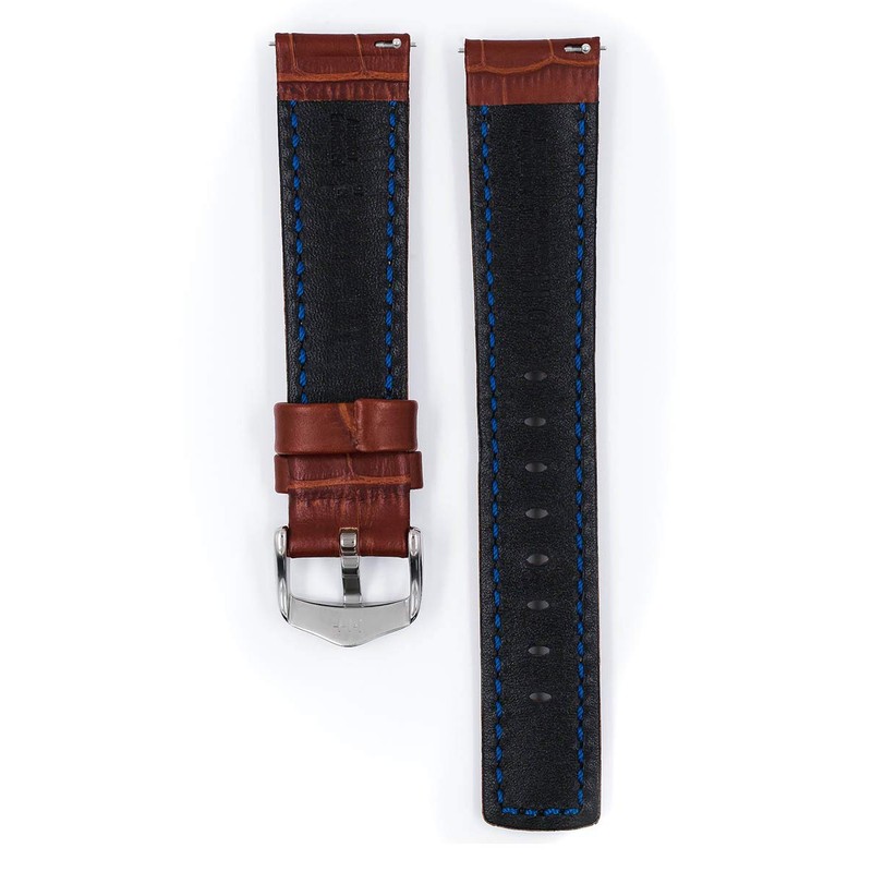 HIRSCH H Hirsch Grand Duke Leather Watch Strap - Golden