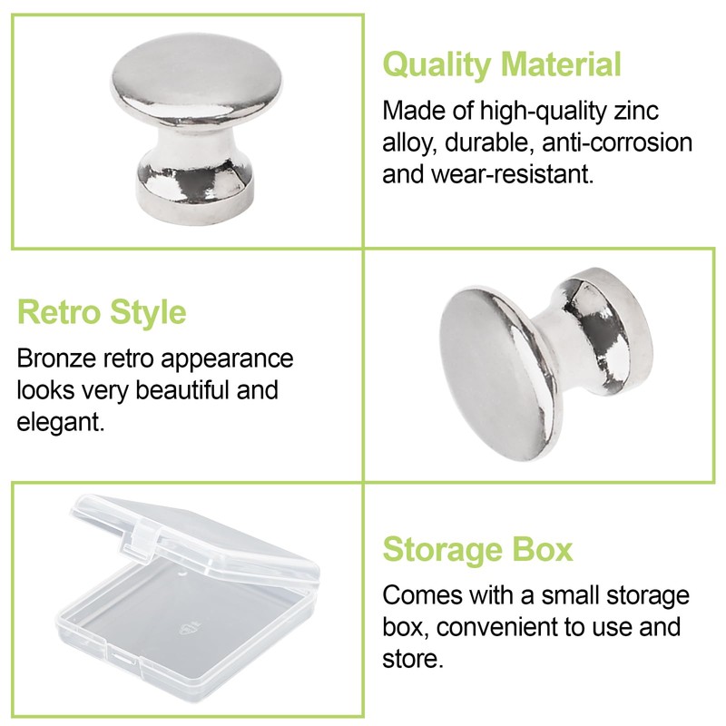 UFURMATE Mini Cabinet Knobs Zinc Alloy Single Hole Pull Handles