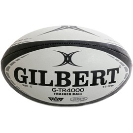 Gilbert G-TR4000 Trainer Rugby Ball (Black, Size 3)