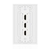 CE Compass HDMI Wall Plate (3 Port, White) HDMI Socket