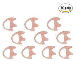 10 Pack Right Medium Flesh Flexible SEMI Custom Ear Mold Insert Rubber Gel EARPIECE Police Patrol Duty Gear