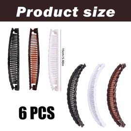 3 Stück Banana Clip Dickes Haar,Bananen Haarspangen Damen,Bananenspange Haare Dünnes,Haar Banane,Haarbanane,Bananenspangen,Hair Clip,Bananen Haarklammern Haarklammer für Damen und Mädchen