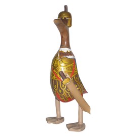 Brave Wings Hand Carved Wooden Bamboo Duck ~ Roman Duck 28cm High ~ Ornament Sculpture Figurine Statue Unique Table Decoration Home Decor ~ 4538