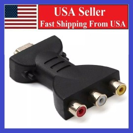 Kumbala HDMI Male to 3 RCA Female Composite AV Video Audio Adapter Converter for TV PC