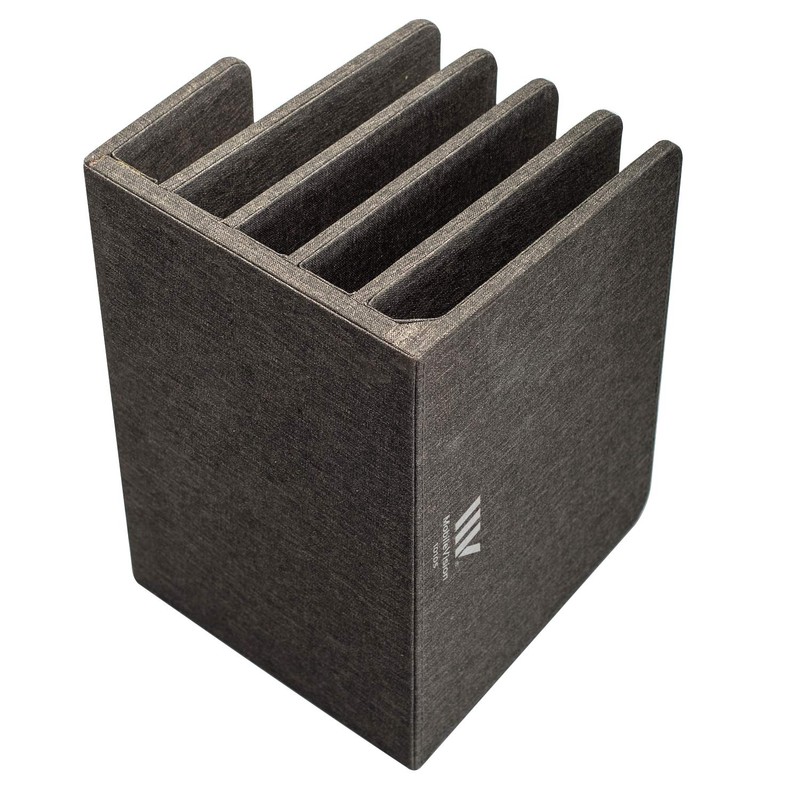 MobileVision Executive Dark Gray Desktop File Folder Organizer and Paper