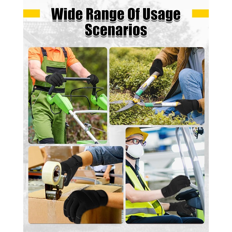 RIGWARL Work Gloves Men Women Tear Resistant, Safety Work Gloves