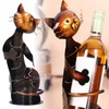 Cat Shaped Wine Rack Metal Sculpture Shelf Practical Sculpture Home