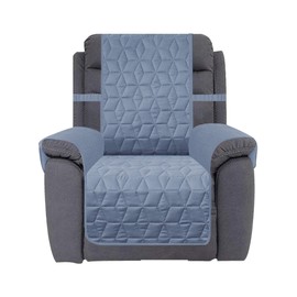 Ameritex Waterproof Nonslip Recliner Cover Oversized Christmas Decor Stay in Place, Dog Couch Recliner Cover Furniture Protector for Pets and Kids (Stone Blue, 30'')