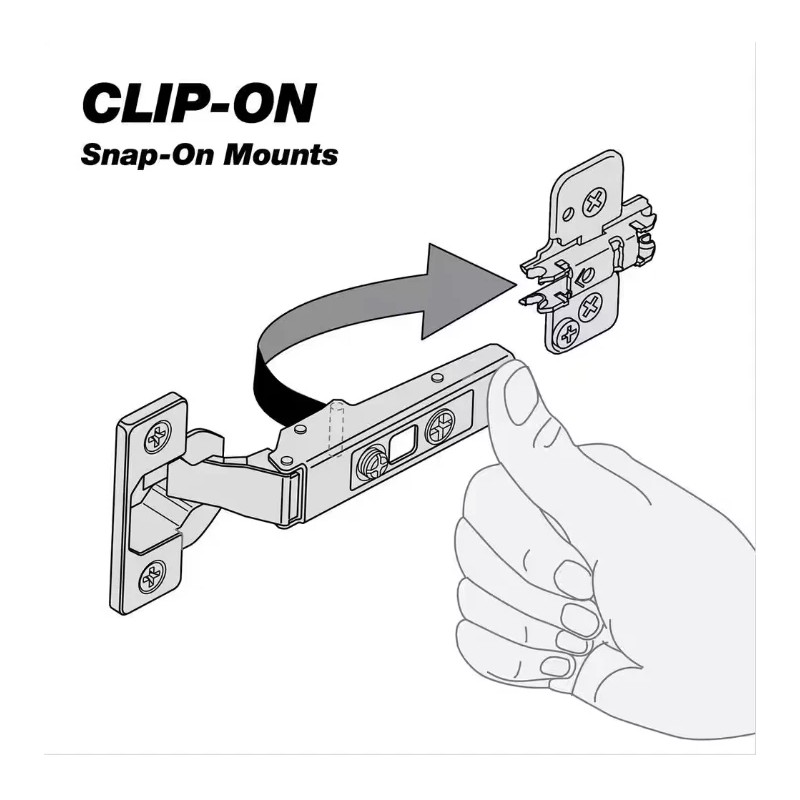 Richelieu Cabinet Hinge Soft Close Half Overlay 35 mm Gotham