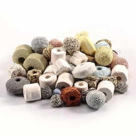 500 g Ceramic Beads Tick Ceramic Beads, 15 in 1 Aquarium Filter Material, Ceramic Ring, Porous Filter, Accessories for Aquarium Filter, Aquarium Filter Media for Aquariums, Ponds