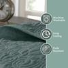 Madison Park Queen Quilt Set Reversible Damask Quilted Coverlet for