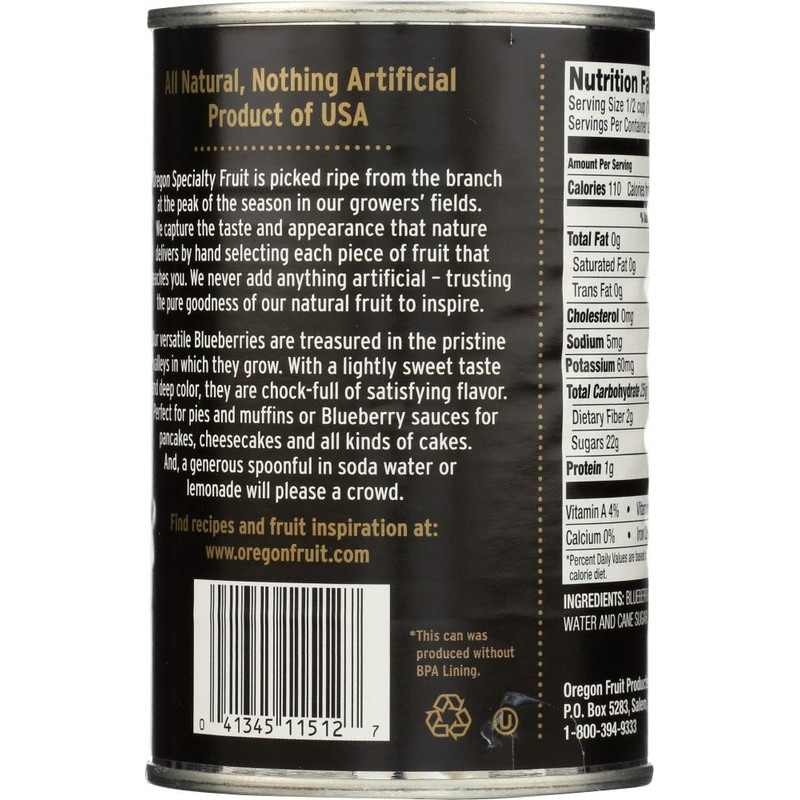Oregon Fruit Products Blueberries in Light Syrup - 15 oz