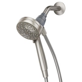 Moen Engage Magnetix Shower Head with Handheld Sprayer, 6 Handheld Shower Head Spray Functions, Spot Resist Brushed Nickel Finish, 26100EPSRN