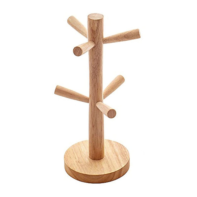JUHONNZ Cup Holder, Wooden Pretzel Stand, Cup Holder, Wooden Tree