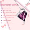 JiaYang Love Heart Necklace Women's Heart Chain Crystal Necklace with