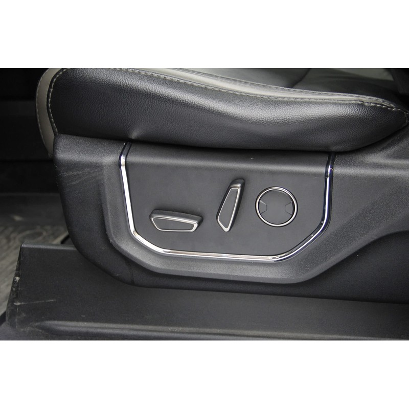 Justautotrim Chrome 2pcs Front Seat adjustment button panel upgrade trims