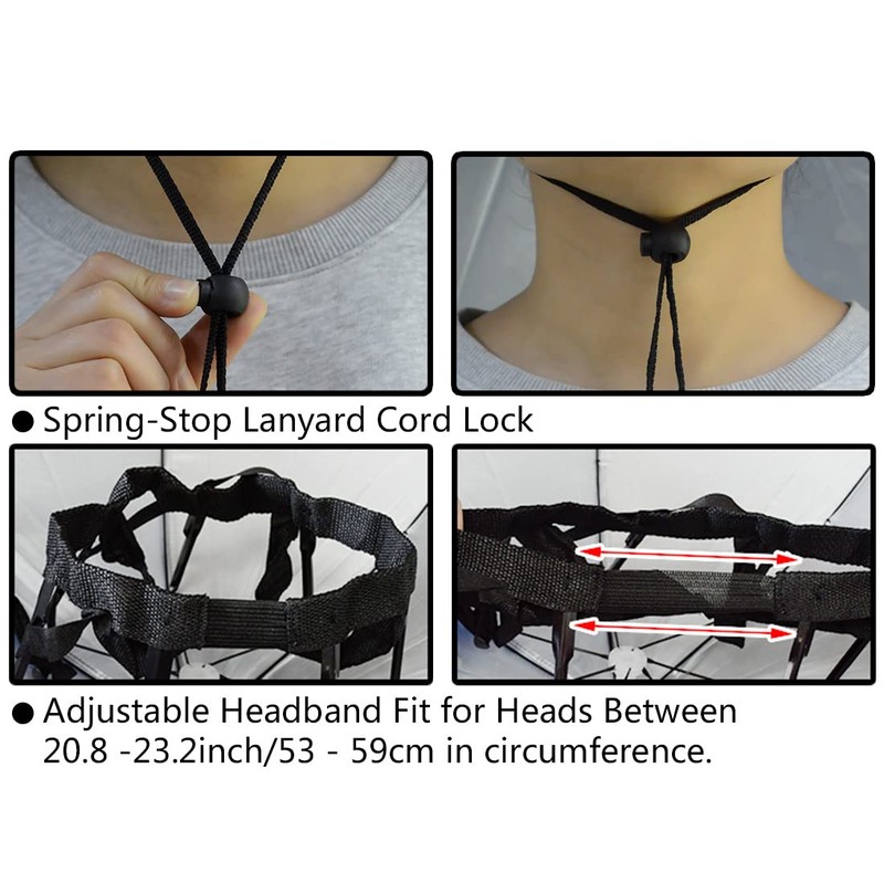 NEW-Vi Fishing Umbrella Hat Folding Sun Rain Cap Adjustable Multifunction
