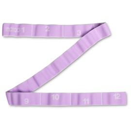 DRUNA Soft Elastic Band 12 Loop Medium 127 * 4 cm Stretching, Fitness, Rhythmic Gymnastics, Yoga, Pilates, Dance (Lilac)