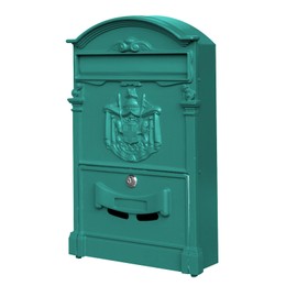 xhlokk Wall Mount Mailboxes, Rust Resistant Locking Wall Mailbox for Outside, Galvanized Steel and Aluminum Stamping Process, Vintage Mailbox with Key Lock Large Capacity Outdoor Decoration, Black