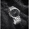 BUREI Watches Men Quartz Waterproof Analog Men Wrist Watch, Black-Silver