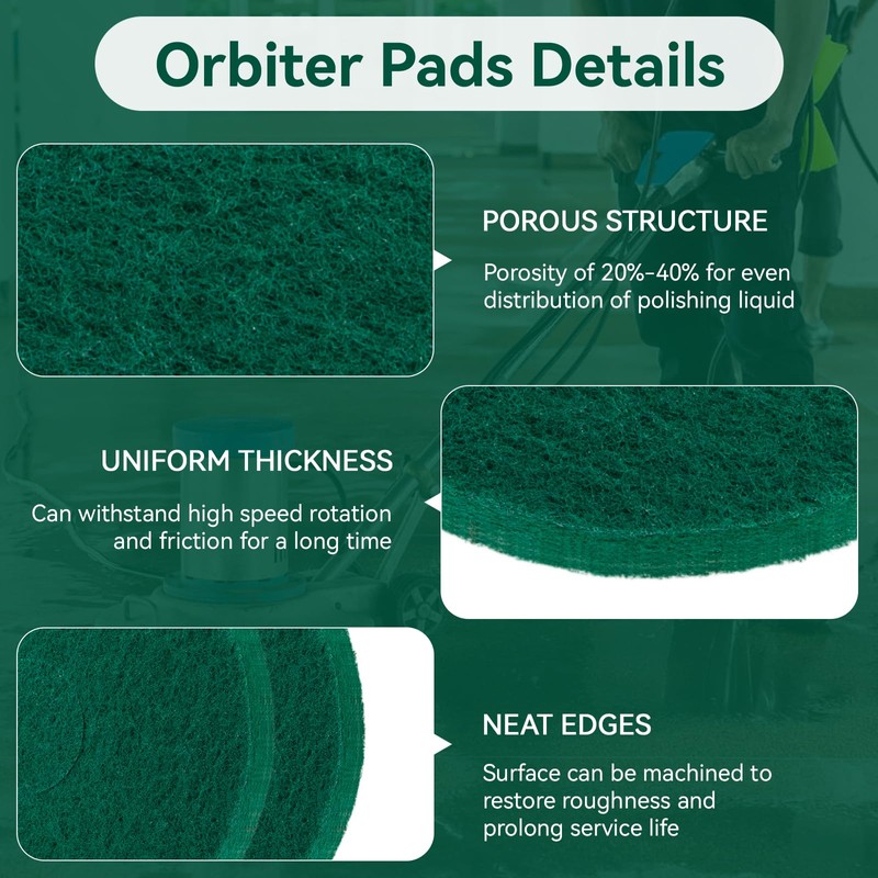 Cleaning Orbiter Pads 437.056 for Oreck 550MC Orbiter Floor Machine,