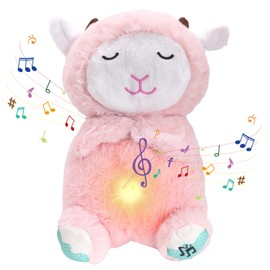 LDDYKZY Anxiety Relief Koala Soothing Breathing Otter, Anxiety Relief Sheep, Soothing Relief Plush Toys, Breathing Movement Soothing Otter, Stuffed Animal Soothing Toy, Pink