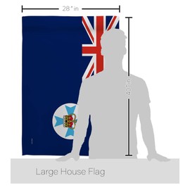 Americana Home & Garden States of Australia Queensland House Flag-Eagle Set Regional Territory Tony Couch Sydney Oceania Country Particular Area Banner Small Garden Yard Gift Double-Sided, Made In USA