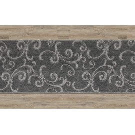 Machine Washable Non Slip Modern Scroll Carpet Runner Rug Mat for Entry Hallway Kitchen Laundry, 26″ X 11′6″