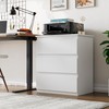 Bamjoy White Nightstand with 3 Drawers, Beside Table with Drawers