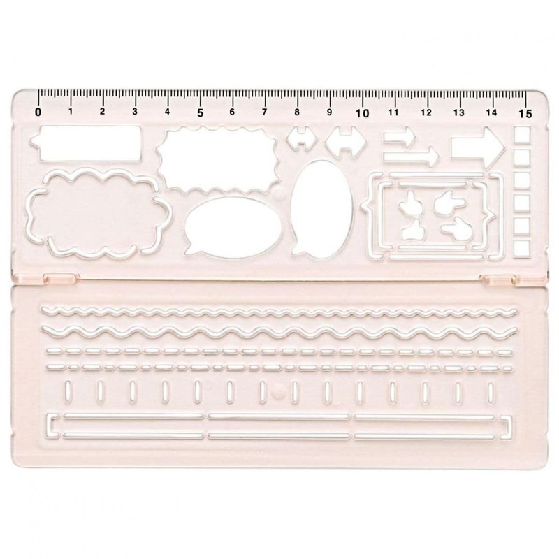 Kutsuwa HiLiNE Template for Making Easy-to-Read Notebooks, Pink KB043PK