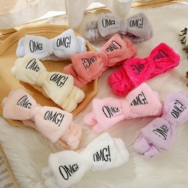 OMG Face Wash Hairband Headband Bath Goods Shower Goods OMG Face wash band-white 5ea