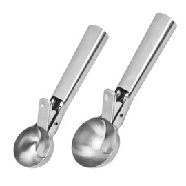 2 Pieces of Ice Cream Spoons, Stainless Steel Spoons, Multifunctional Spoons, Kitchen Tools, Fruit Spoons, Cooking Accessories
