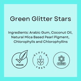 Dye-Free Edible Glitter Stars - Vegan, Gluten-Free & Non-Toxic | Perfect for Cakes, Cupcakes, Drinks & Desserts by Simply Sucré